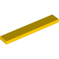 Lego destička 1x6 hladká, žlutá (6388488, 663624)